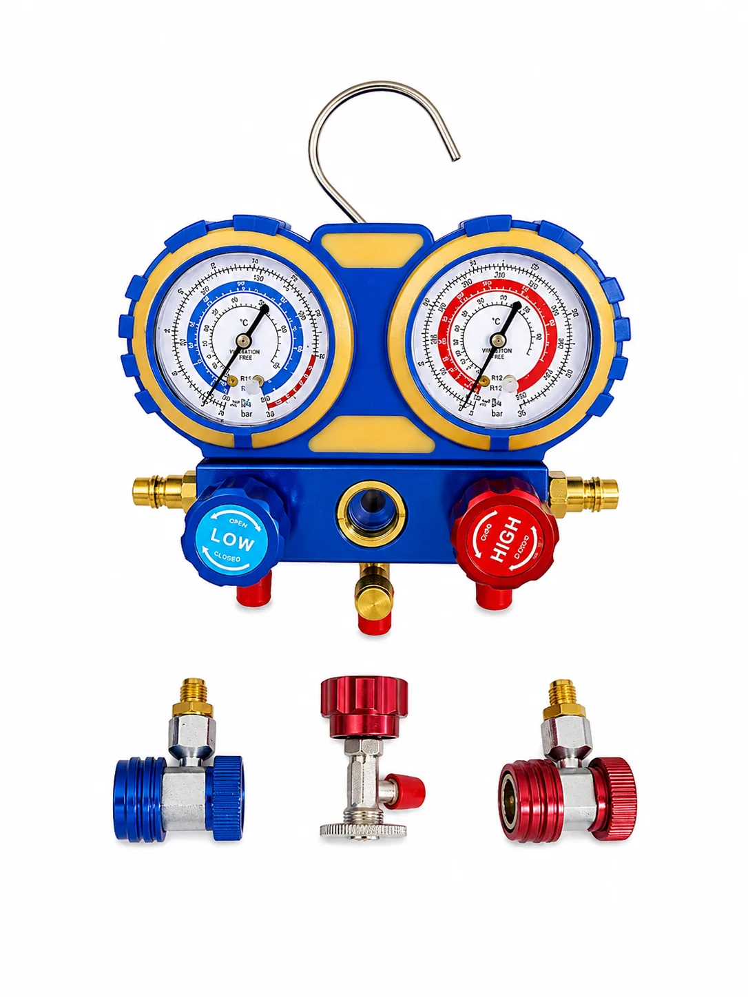 Professional Manifold set R134a W/72 Hoses Couplers and Carry Case