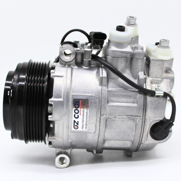 AC Compressor to fit Mercedes Benz on white background