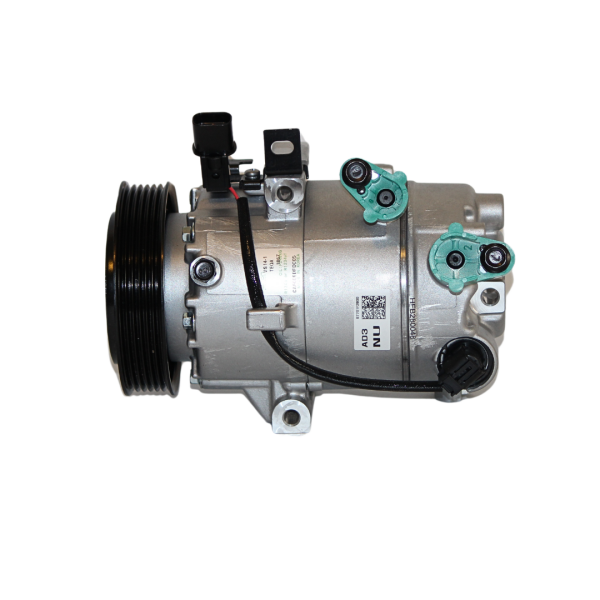 Genuine AC Compressor fits Hyundai Elantra on white background