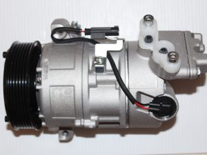 BMW 3 E90 AC Compressor made of metal on a white background