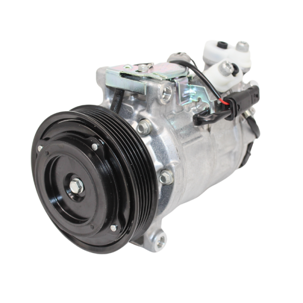 Mercedes AC compressor on white background