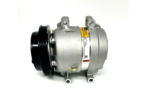 a AC Compressor with a pully on a white background